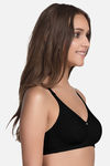Enamor Double Layered Non Wired 3/4Th Coverage T-Shirt Bra - Black — thumbnail 2