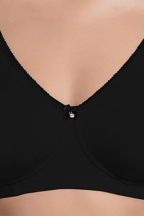 Enamor Double Layered Non Wired 3/4Th Coverage T-Shirt Bra - Black — image 4