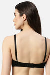 Enamor Padded Non Wired Full Coverage Minimiser Bra - Black — thumbnail 3