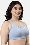 Enamor Lightly Lined Non Wired Full Coverage T-Shirt Bra - Chambray Melange — thumbnail 2