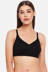 Enamor Double Layered Non Wired Full Coverage T-Shirt Bra - Black — thumbnail 1
