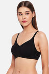 Enamor Double Layered Non Wired Full Coverage T-Shirt Bra - Black — thumbnail 2