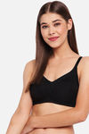 Enamor Double Layered Non Wired Full Coverage T-Shirt Bra - Black — thumbnail 4