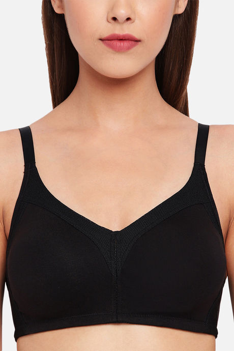 Enamor Double Layered Non Wired Full Coverage T-Shirt Bra - Black — image 5