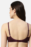 Enamor Double Layered Non Wired Full Coverage T-Shirt Bra - Purple — thumbnail 3