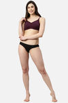 Enamor Double Layered Non Wired Full Coverage T-Shirt Bra - Purple — thumbnail 4