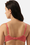Enamor Double Layered Non Wired Full Coverage T-Shirt Bra - Tomato Melange — thumbnail 3
