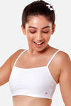 Enamor Antimicrobial Teenager Full Coverage Non-Wired Non Padded Beginners Bra - White — thumbnail 2