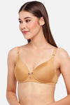 Enamor Padded Non Wired Medium Coverage T-Shirt Bra - Buff — thumbnail 2