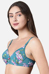 Enamor Padded Non Wired Medium Coverage T-Shirt Bra - Jade Flora Print — thumbnail 2