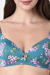 Enamor Padded Non Wired Medium Coverage T-Shirt Bra - Jade Flora Print — thumbnail 4