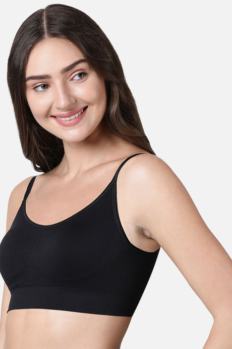Enamor Padded Non Wired Full Coverage Sag Lift Bra - Black — image 2