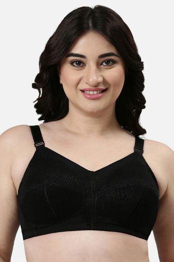 Buy Enamor Lightly Lined Non-Wired Full Coverage Super Support Bra - Pearl  at Rs.1449 online