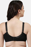Enamor Lightly Lined Non-Wired Full Coverage Super Support Bra - Black — thumbnail 3