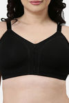 Enamor Lightly Lined Non-Wired Full Coverage Super Support Bra - Black — thumbnail 5