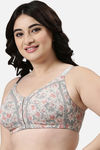 Enamor Lightly Lined Non Wired Full Coverage Super Support Bra - Midnight Peony Print — thumbnail 2
