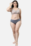Enamor Lightly Lined Non Wired Full Coverage Super Support Bra - Midnight Peony Print — thumbnail 4