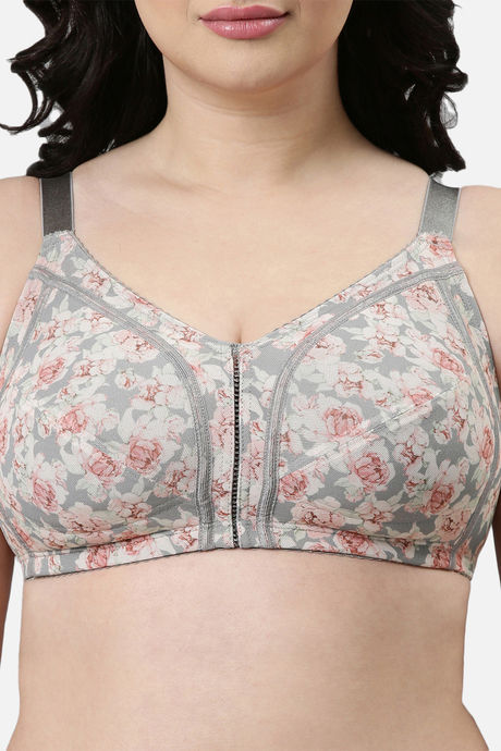 Enamor Lightly Lined Non Wired Full Coverage Super Support Bra - Midnight Peony Print — image 6