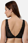 Enamor Padded Non Wired Full Coverage Bralette - Black — thumbnail 3