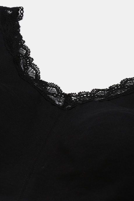 Enamor Padded Non Wired Full Coverage Bralette - Black — image 7