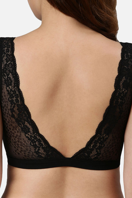Enamor Padded Non Wired Full Coverage Bralette - Black — image 9