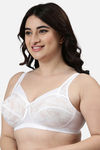 Enamor Double Layered Non-Wired High Coverage Super Support Bra - White — thumbnail 2