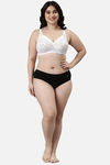 Enamor Double Layered Non-Wired High Coverage Super Support Bra - White — thumbnail 4