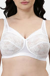 Enamor Double Layered Non-Wired High Coverage Super Support Bra - White — thumbnail 6