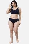 Enamor Lightly Lined Non-Wired Full Coverage Super Support Bra - Eclipse — thumbnail 4