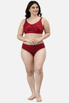 Enamor Lightly Lined Non-Wired Full Coverage Super Support Bra - Masai — thumbnail 4