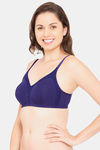 Enamor Double Layered Non-Wired Full Coverage T-Shirt Bra - Navy Blue — thumbnail 2