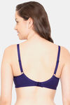 Enamor Double Layered Non-Wired Full Coverage T-Shirt Bra - Navy Blue — thumbnail 3