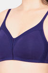 Enamor Double Layered Non-Wired Full Coverage T-Shirt Bra - Navy Blue — thumbnail 4