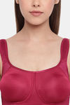 Enamor Double Layered Non-Wired Full Coverage T-Shirt Bra - Plum — thumbnail 4