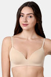 Enamor Single Layered Non-Wired Medium T-Shirt Bra - Nude — thumbnail 1