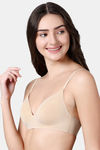 Enamor Single Layered Non-Wired Medium T-Shirt Bra - Nude — thumbnail 2