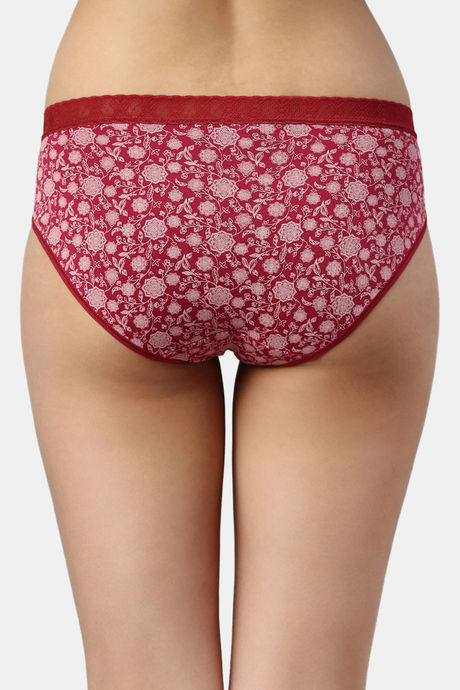 Enamor Anti Microbial High Rise Full Coverage Hipster Panty (Pack of 2) - Multicolor Print — image 4