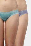 Enamor Anti Microbial Low Rise Full Coverage Bikini Panty (Pack of 2) - Multicolor — thumbnail 1