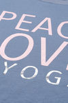 Enamor Anti Odour Relaxed Top - Vintge Blu W Peace Lov Yoga — thumbnail 8