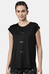 Enamor Anti Microbial Relaxed Top - Jet Black Sweat Graphic — thumbnail 1