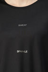 Enamor Anti Microbial Relaxed Top - Jet Black Sweat Graphic — thumbnail 7