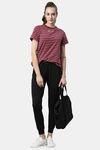 Enamor Anti Microbial Relaxed Top - Burgundy Ivo Str W Grateful — thumbnail 4