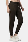 Enamor Hugged Anti Microbial Mid Rise Track Pant - Olive Night — thumbnail 2