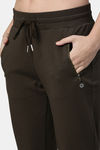 Enamor Hugged Anti Microbial Mid Rise Track Pant - Olive Night — thumbnail 5