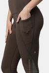 Enamor Hugged Moisture Wicking High Rise Track Pant - Olive Night Reflective Graphic — thumbnail 6