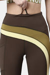 Enamor Hugged Anti Microbial High Rise Track Pant - Olive Night Solo Stripe — thumbnail 10