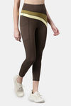 Enamor Hugged Anti Microbial High Rise Track Pant - Olive Night Solo Stripe — thumbnail 2