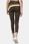 Enamor Hugged Anti Microbial High Rise Track Pant - Olive Night Solo Stripe — thumbnail 3