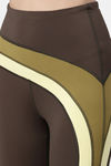 Enamor Hugged Anti Microbial High Rise Track Pant - Olive Night Solo Stripe — thumbnail 8