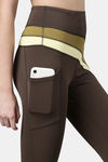 Enamor Hugged Anti Microbial High Rise Track Pant - Olive Night Solo Stripe — thumbnail 9
